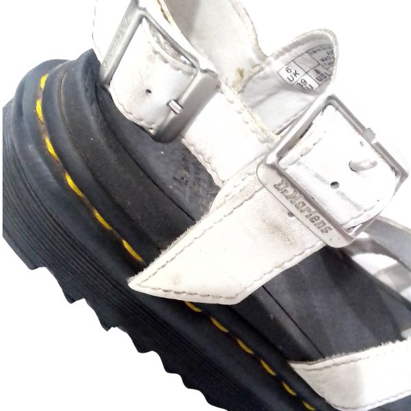 Avry White Leather Sandal | 6 UK