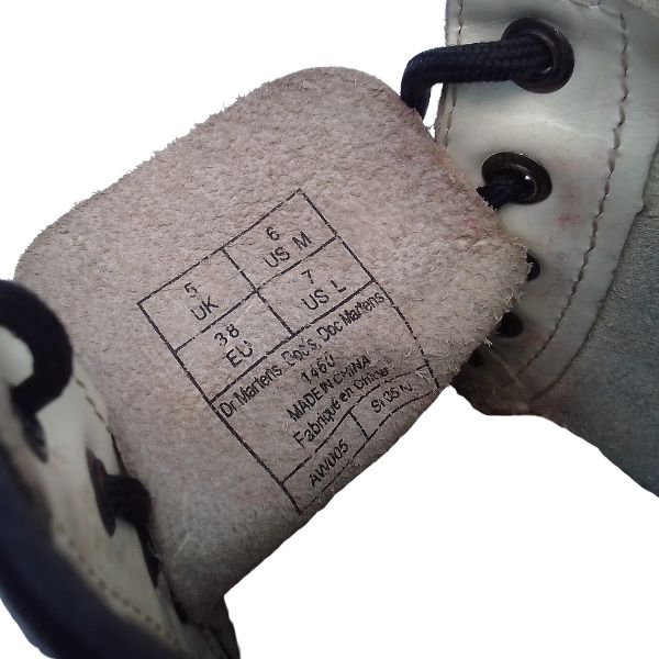 1460 White Leather Boots | 5 UK