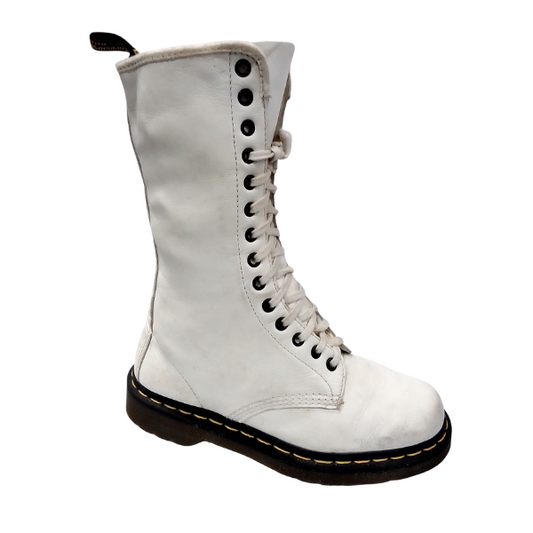 10183 14‑Hole White Leather | 6 UK