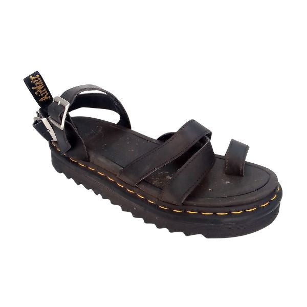 Avry Black Leather Sandal | 7 UK
