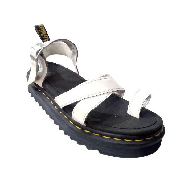 Avry White Leather Sandal | 6 UK