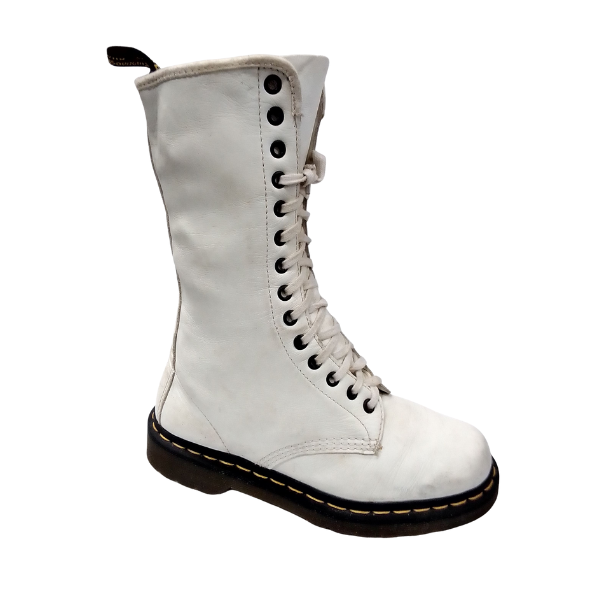 10183 14‑Hole White Leather | 6 UK
