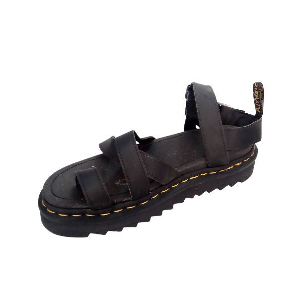 Avry Black Leather Sandal | 7 UK