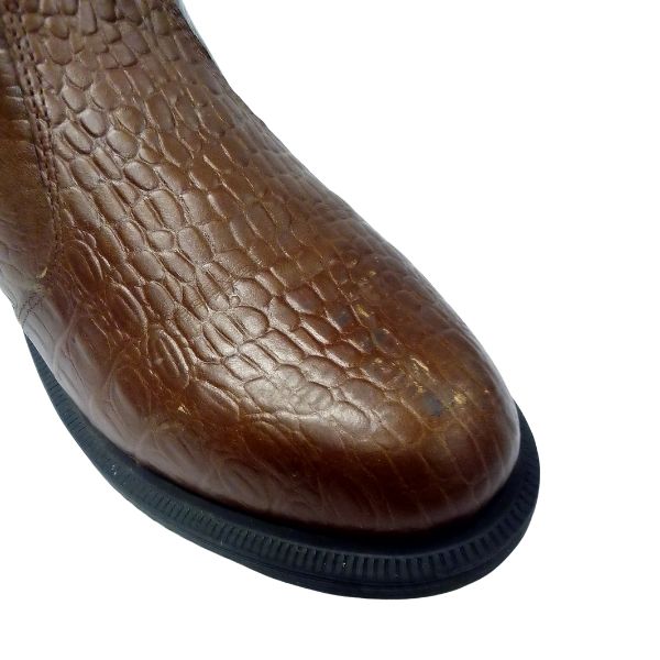 Flora Croc Brown Leather | 5 UK