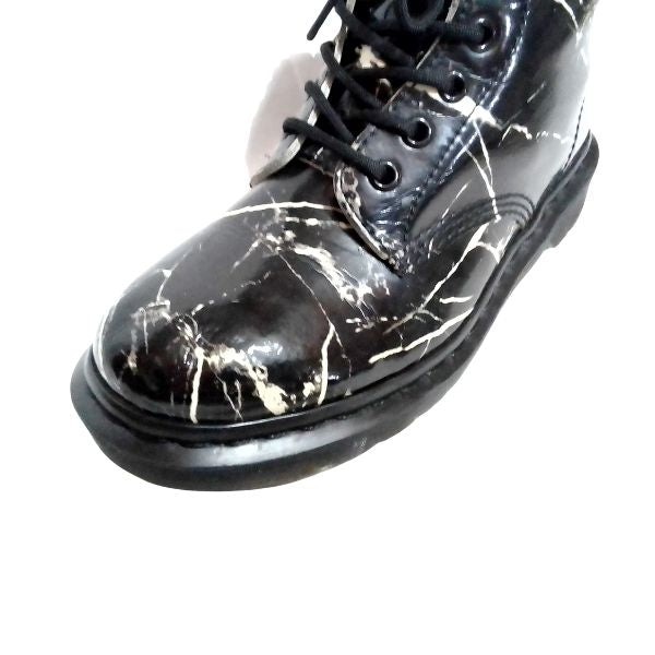 Pascal Marble Black White Patent Leather | 5 UK