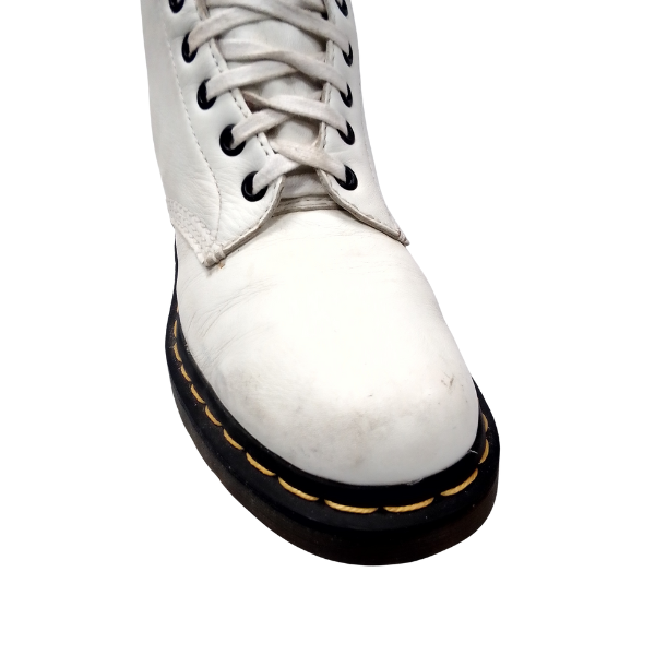 10183 14‑Hole White Leather | 6 UK