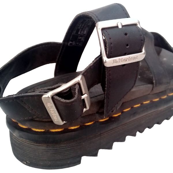 Avry Black Leather Sandal | 7 UK