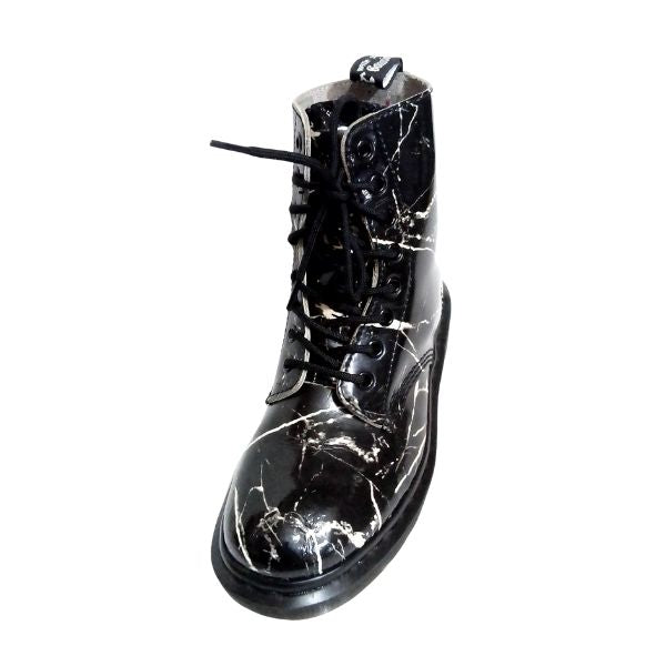 Pascal Marble Black White Patent Leather | 5 UK