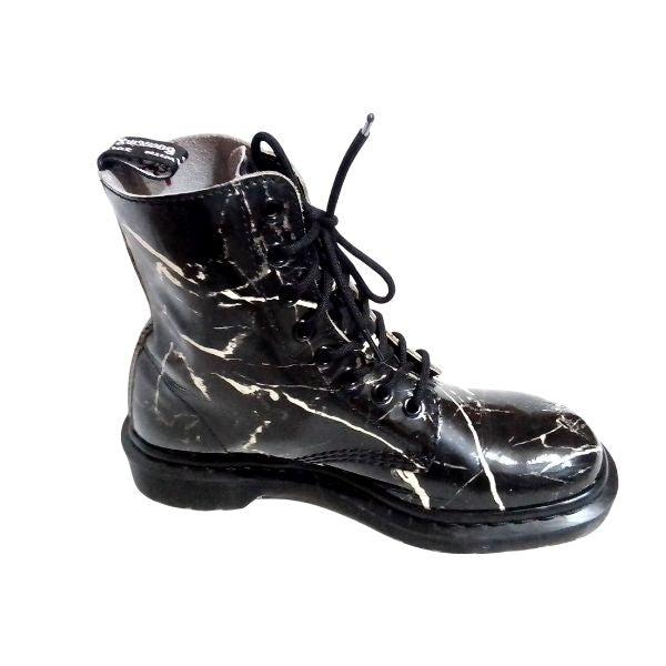 Pascal Marble Black White Patent Leather | 5 UK
