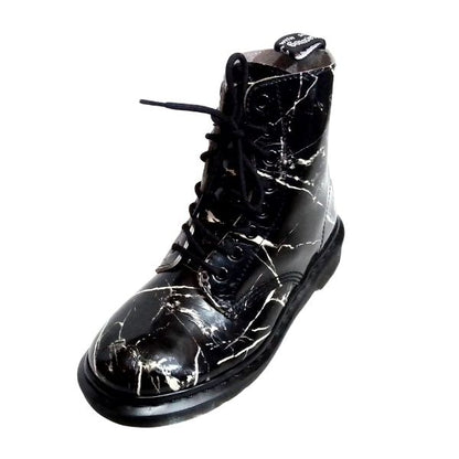 Pascal Marble Black White Patent Leather | 5 UK