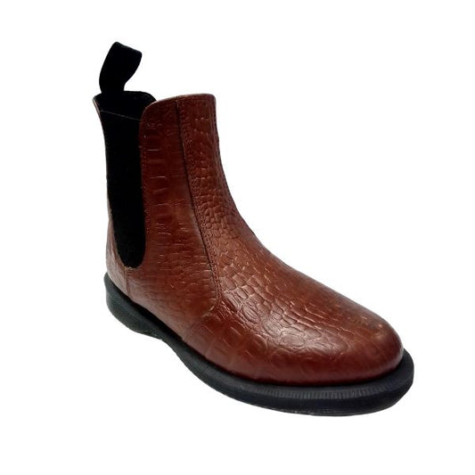 Flora Croc Brown Leather | 5 UK