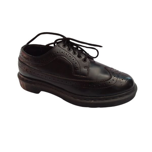 3989 Black Mono Smooth 5 Hole Brogues Leather | 6 UK