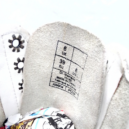 10183 14‑Hole White Leather | 6 UK