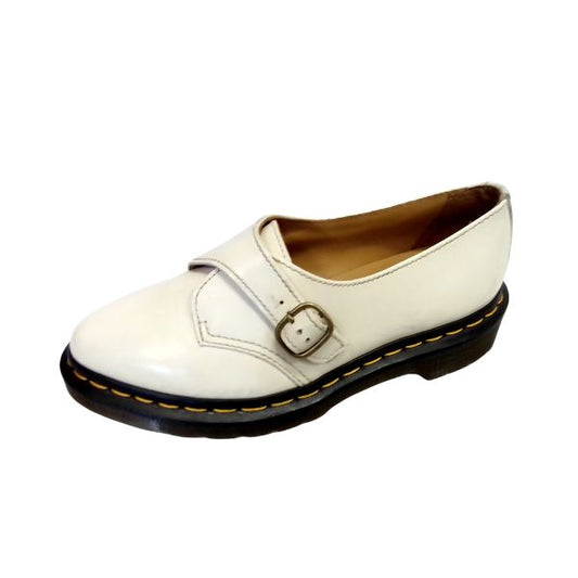 Agnes Pointed Monk in Off-White Polished | 3 UK
