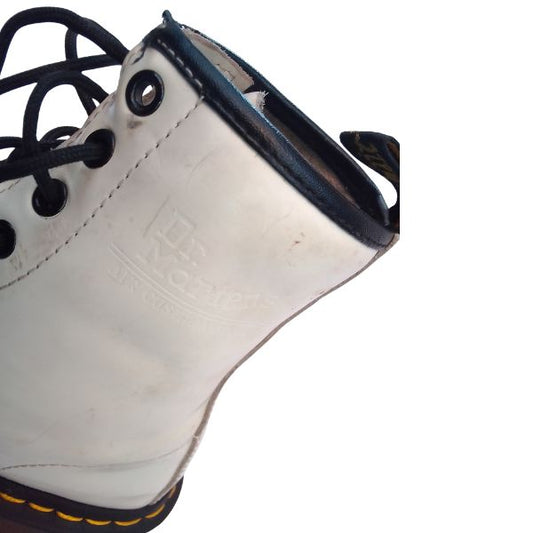 1460 White Leather Boots | 5 UK