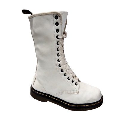 10183 14‑Hole White Leather | 6 UK