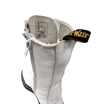 10183 14‑Hole White Leather | 6 UK